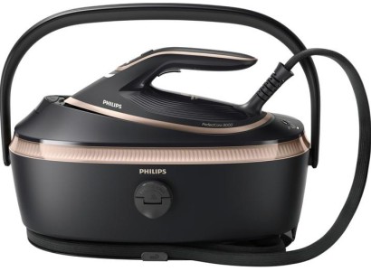 Парогенератор Philips PerfectCare 8000, 3120Вт, 1400мл, паровий удар -800гр, верт. відпарювання, нерж. сталь, чорний