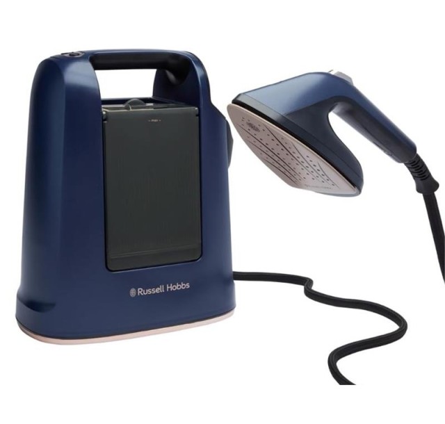 Відпарювач Russell Hobbs Genie Maestro, 1700Вт, 750мл, паровий удар -20гр, верт. відпарювання, керам. підошва, синій